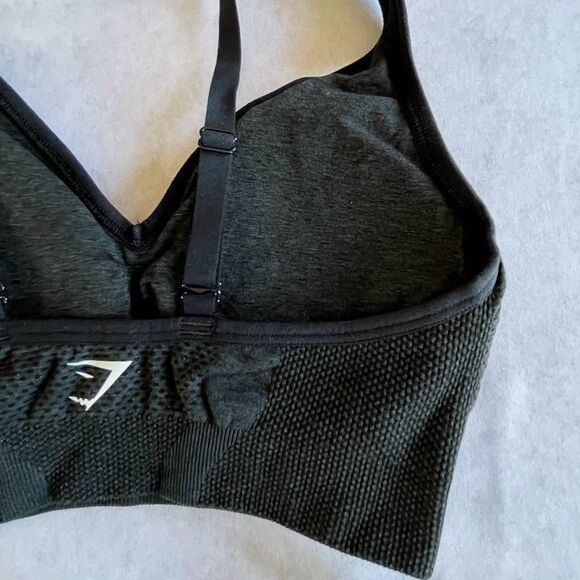 Gymshark Sports Bras Womens Size S 2 CT Black + Blue Adjustable Athletic Bras - Picture 7 of 12